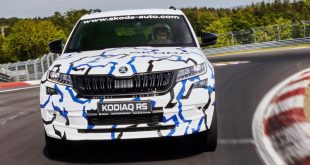 Sabine Schmitz drives the Skoda Kodiaq vRS