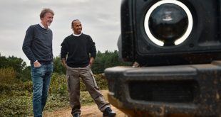 Sir Jim Ratcliffe and Sir Lewis Hamilton with the INEOS Grenadier 4x4